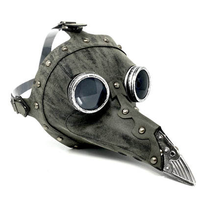 grey Plague Doctor Mask, Long Nose Bird Beek Costume Masquerade Party Masks For Halloween