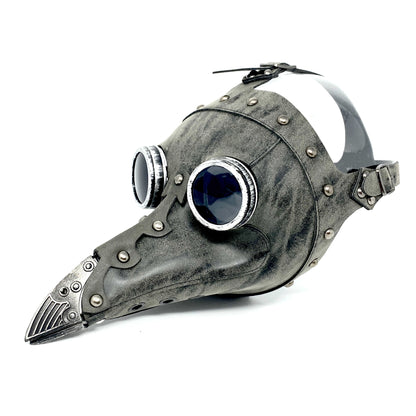 grey Plague Doctor Mask, Long Nose Bird Beek Costume Masquerade Party Masks For Halloween