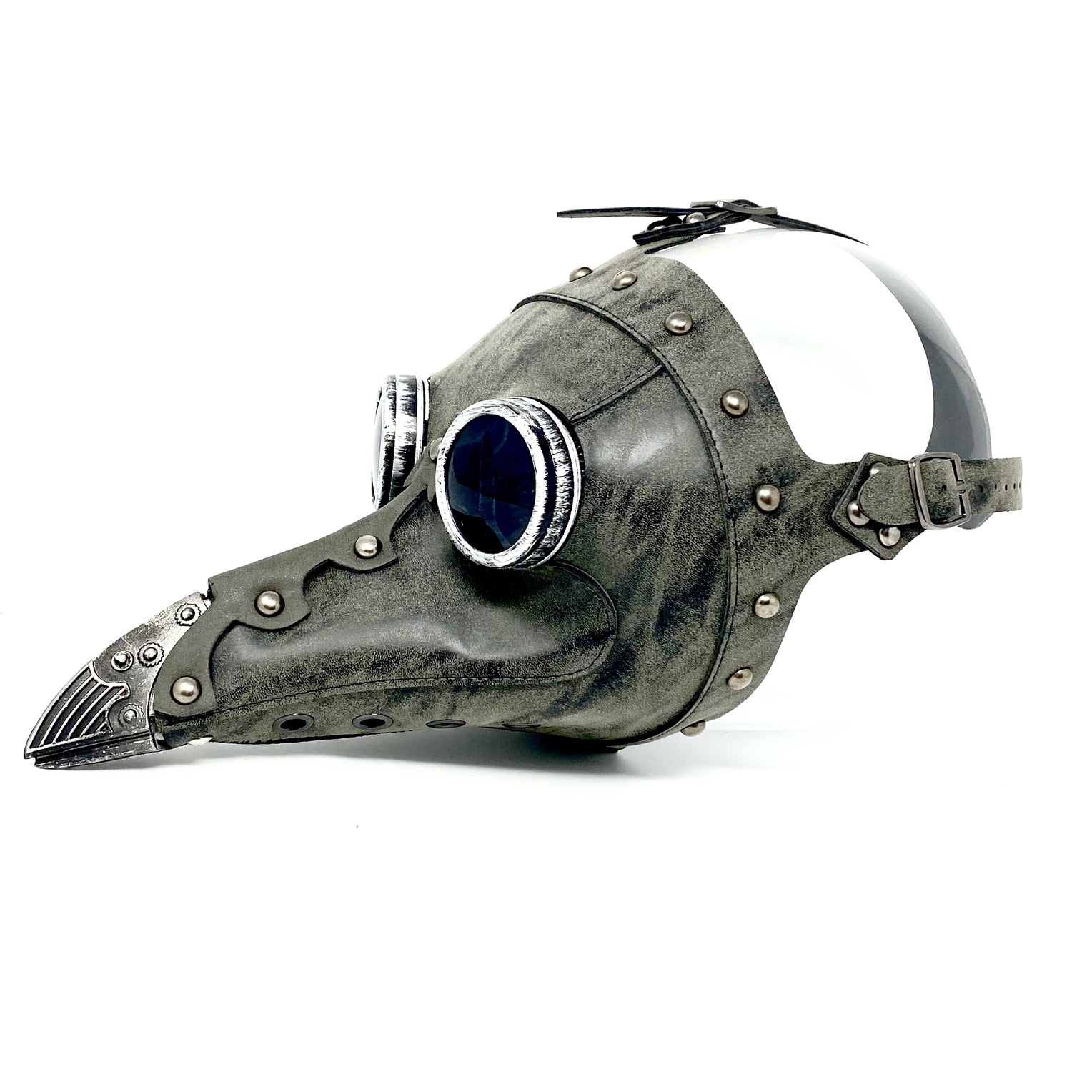 grey Plague Doctor Mask, Long Nose Bird Beek Costume Masquerade Party Masks For Halloween