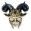 Couples Masquerade Masks, Men Women Devil Demon Goat Horn Costume Mask For Halloween Cosplay Party