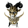 Couples Masquerade Masks, Men Women Devil Demon Goat Horn Costume Mask For Halloween Cosplay Party