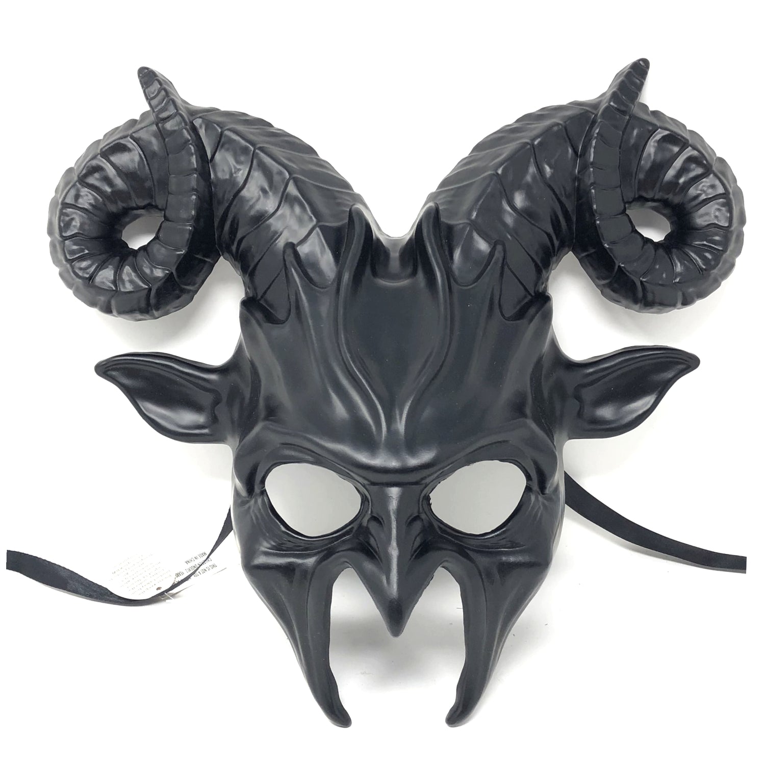 Black Krampus Ram Horn Goat Masquerade Devil Party Mask Demon Costume For Halloween