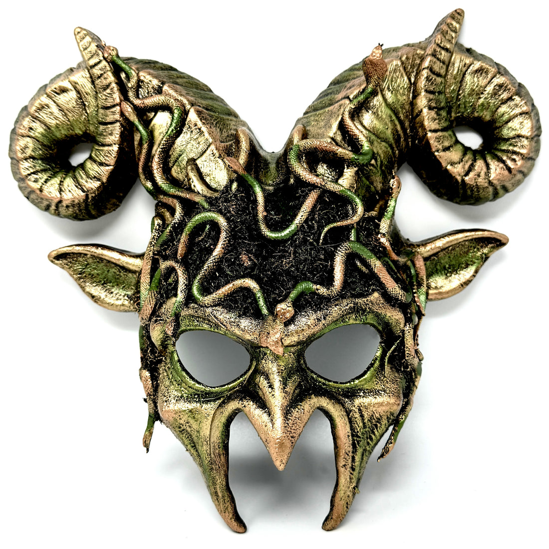 Woodland Krampus Ram Horn Goat Masquerade Devil Party Mask Demon Costume For Halloween