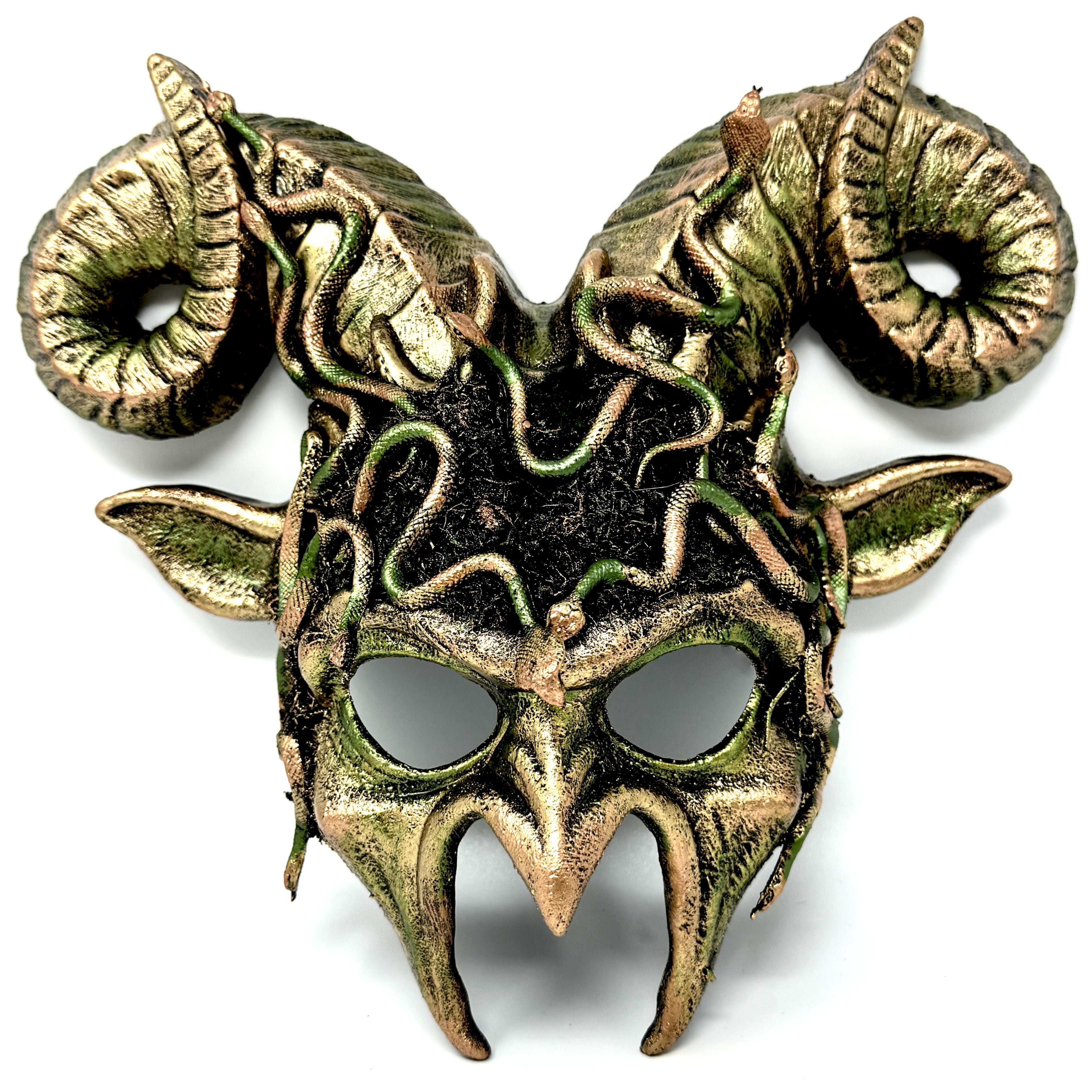 Woodland Krampus Ram Horn Goat Masquerade Devil Party Mask Demon Costume For Halloween