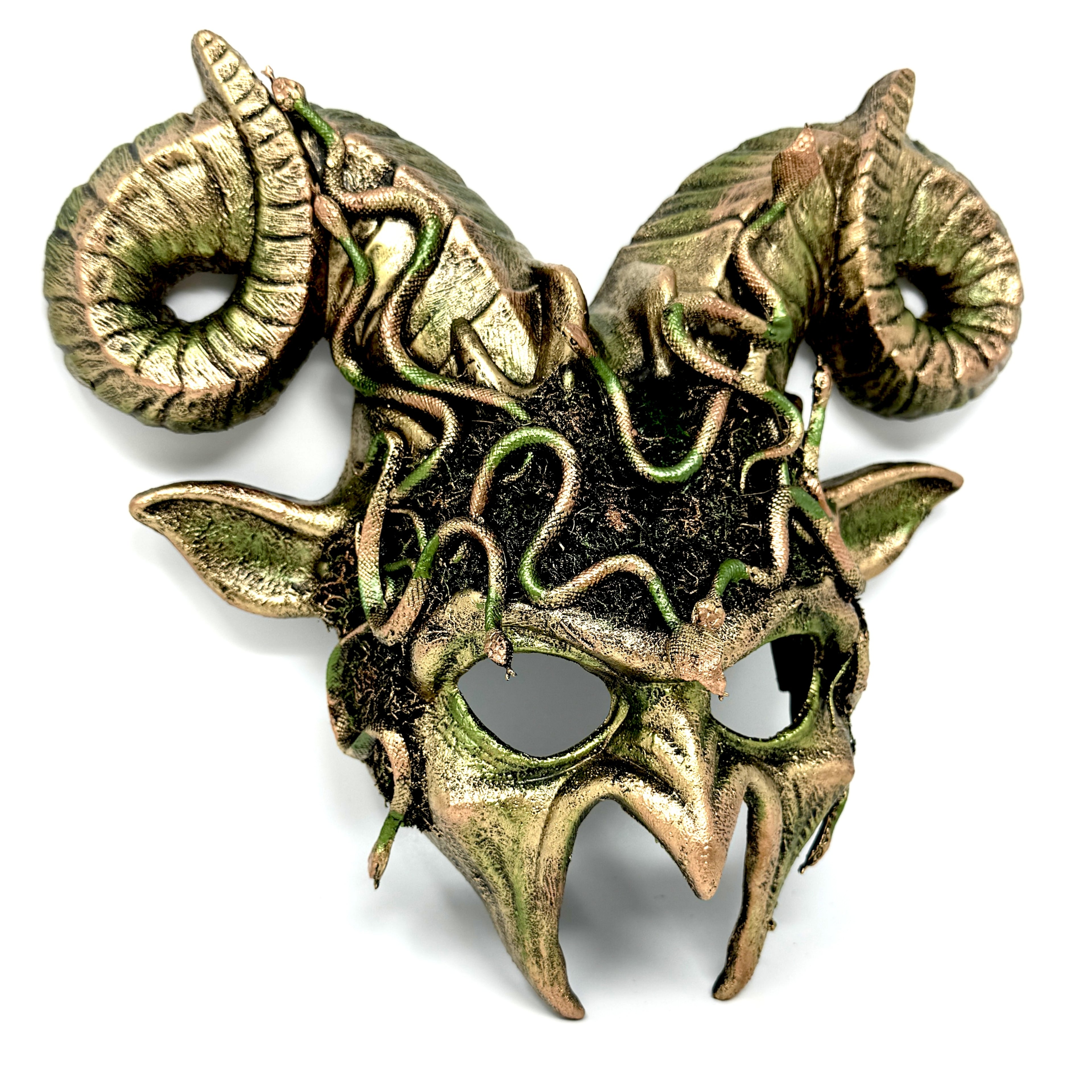 Woodland Krampus Ram Horn Goat Masquerade Devil Party Mask Demon Costume For Halloween