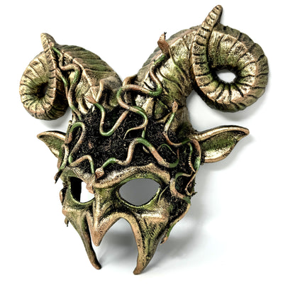 Woodland Krampus Ram Horn Goat Masquerade Devil Party Mask Demon Costume For Halloween