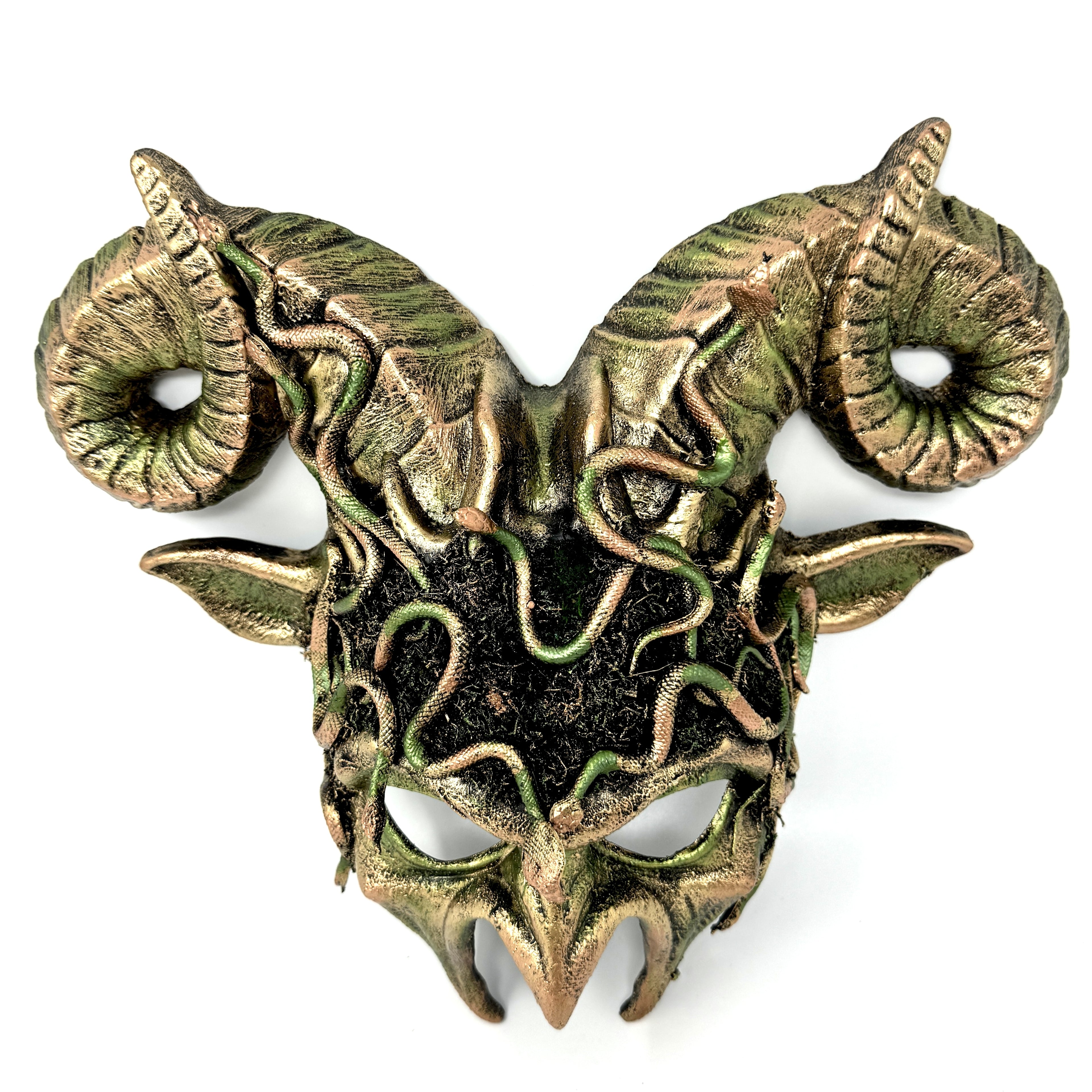 Woodland Devil Demon Goat Horn Couple Masquerade Party Masks For Halloween
