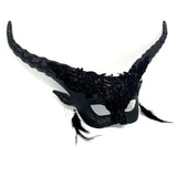 Couples Masquerade Masks, Men Women Devil Demon Goat Horn Costume Mask For Halloween Cosplay Party