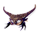 Ram Goat Steampunk Masquerade Mask Devil Headpiece Mask For Costume Halloween Horror Demon Party