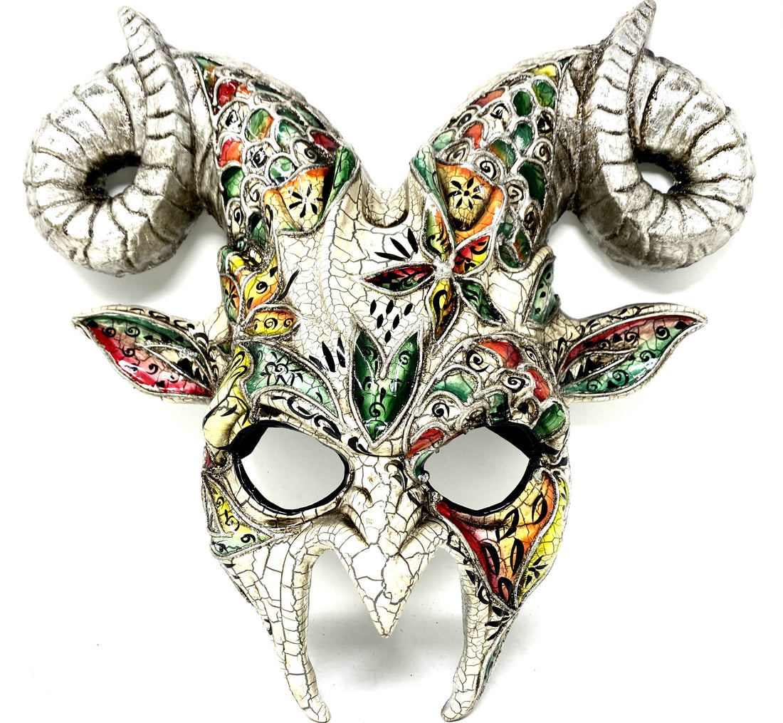 Krampus Ram Goat Masquerade Devil Horn Mask Demon Costume Masks For Halloween Party
