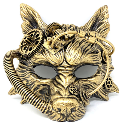 Wolf Mask Steampunk Style Scary Devil Wolf Animal Masquerade Halloween Christmas Costume Cosplay Party Mask