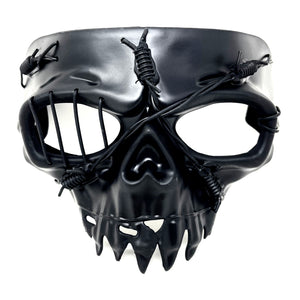 Steampunk Skull Mask, Metallic Scary Horror Skeleton Skull Mask for Halloween Costume Cosplay Party