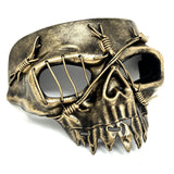 Steampunk Skull Mask, Metallic Scary Horror Skeleton Skull Mask for Halloween Costume Cosplay Party