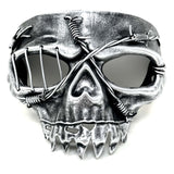 Steampunk Skull Mask, Metallic Scary Horror Skeleton Skull Mask for Halloween Costume Cosplay Party