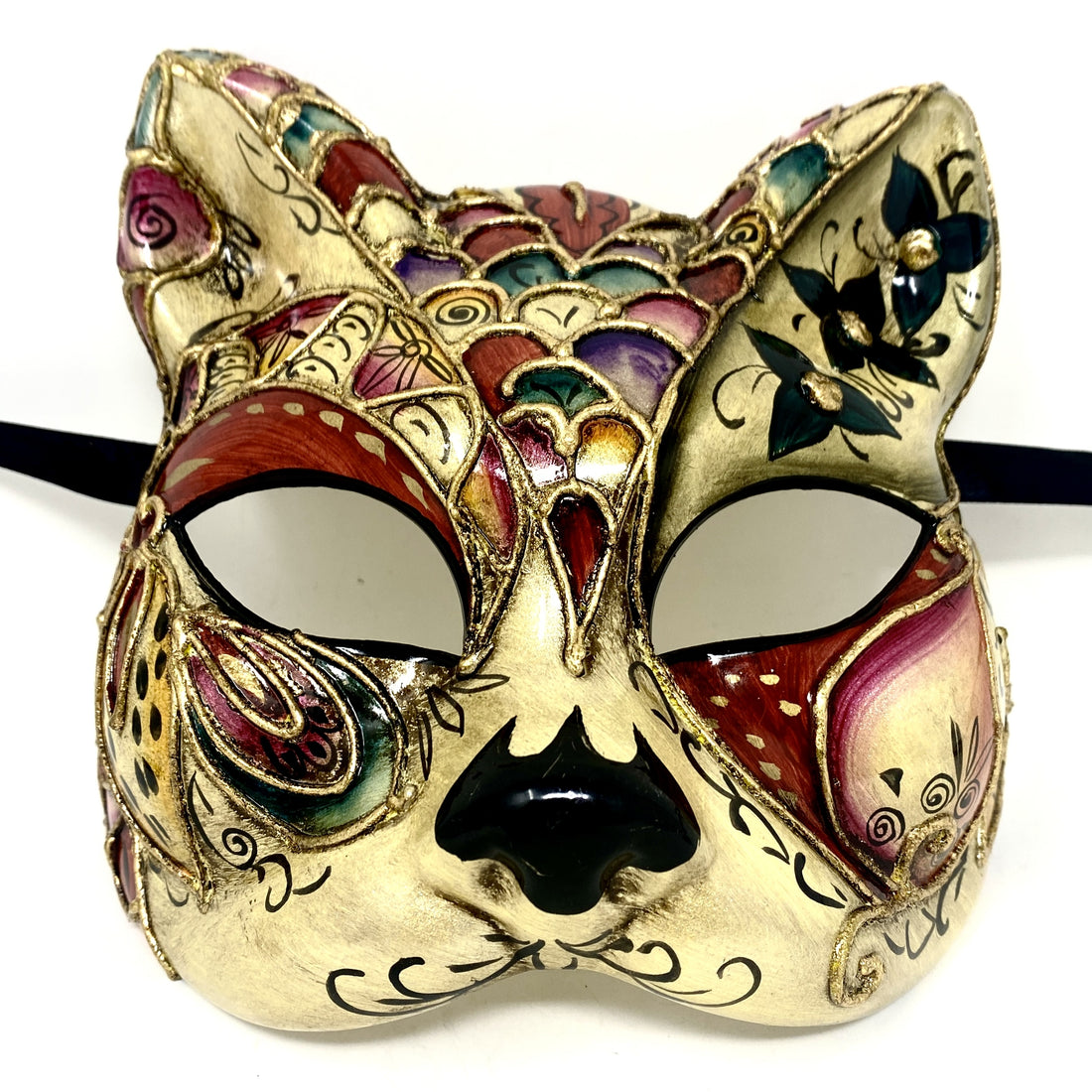 Cat Women Masquerade Party Ball Face Masks -Red