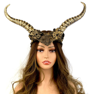 Ram Goat Horn Devil Headband