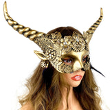 Ram Goat Steampunk Masquerade Mask Devil Headpiece Mask For Costume Halloween Horror Demon Party