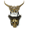 Couples Masquerade Masks, Men Women Devil Demon Goat Horn Costume Mask For Halloween Cosplay Party