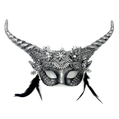 Ram Goat Steampunk Masquerade Mask Devil Headpiece Mask For Costume Halloween Horror Demon Party