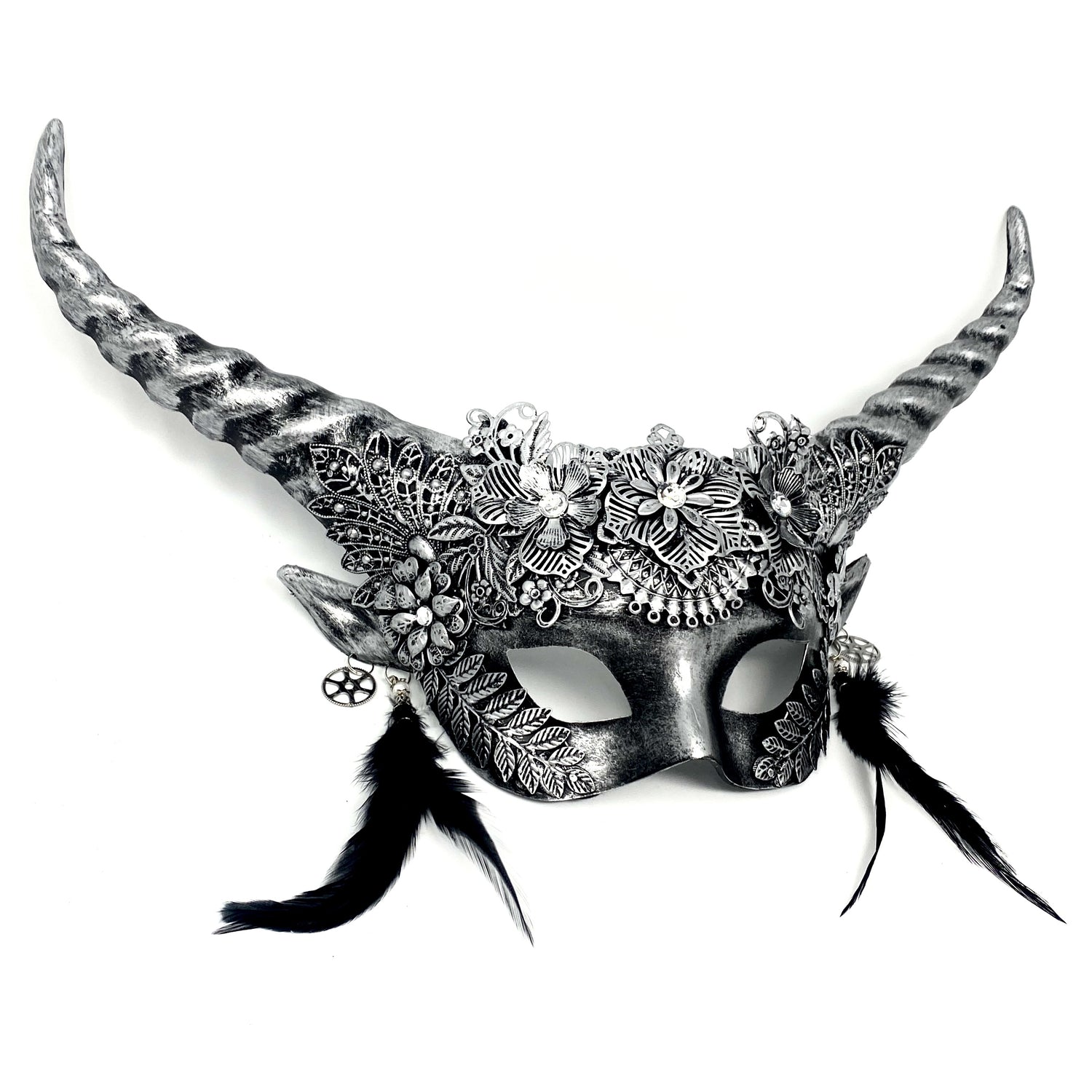 Ram Goat Steampunk Masquerade Mask Devil Headpiece Mask For Costume Halloween Horror Demon Party