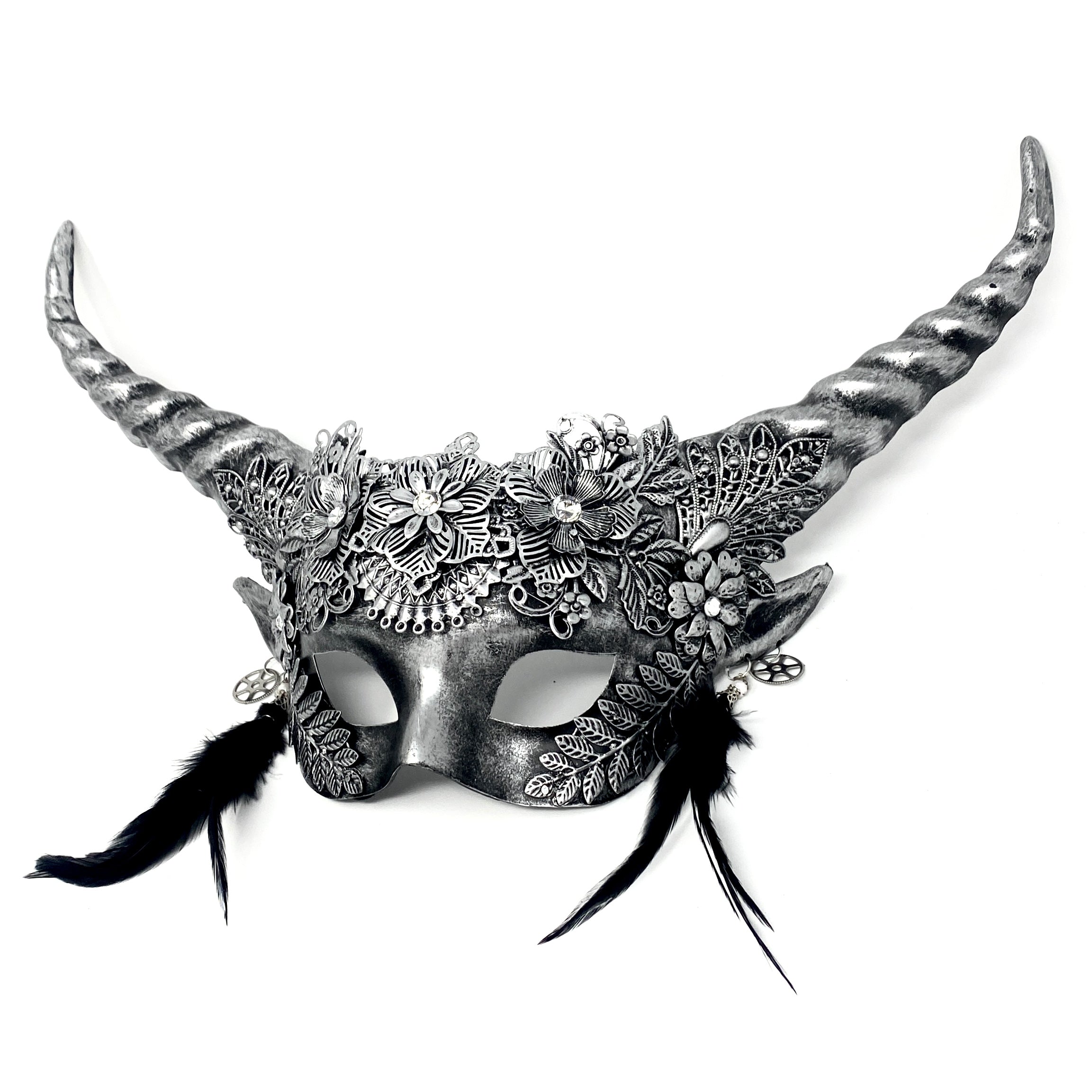 Ram Goat Steampunk Masquerade Mask Devil Headpiece Mask For Costume Halloween Horror Demon Party