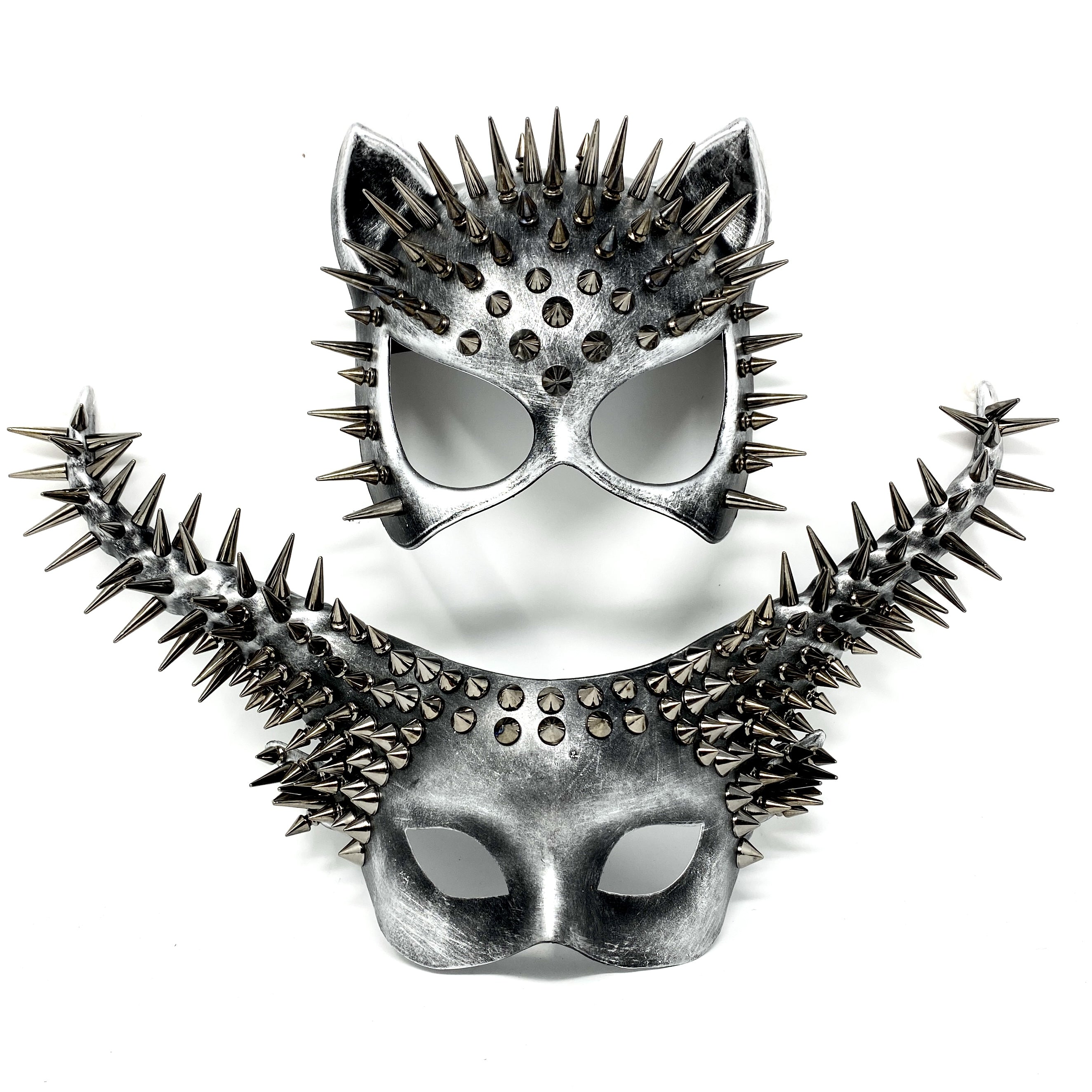 Steampunk Couples Masquerade Masks, Men Women Devil Demon Goat Horn Co ...