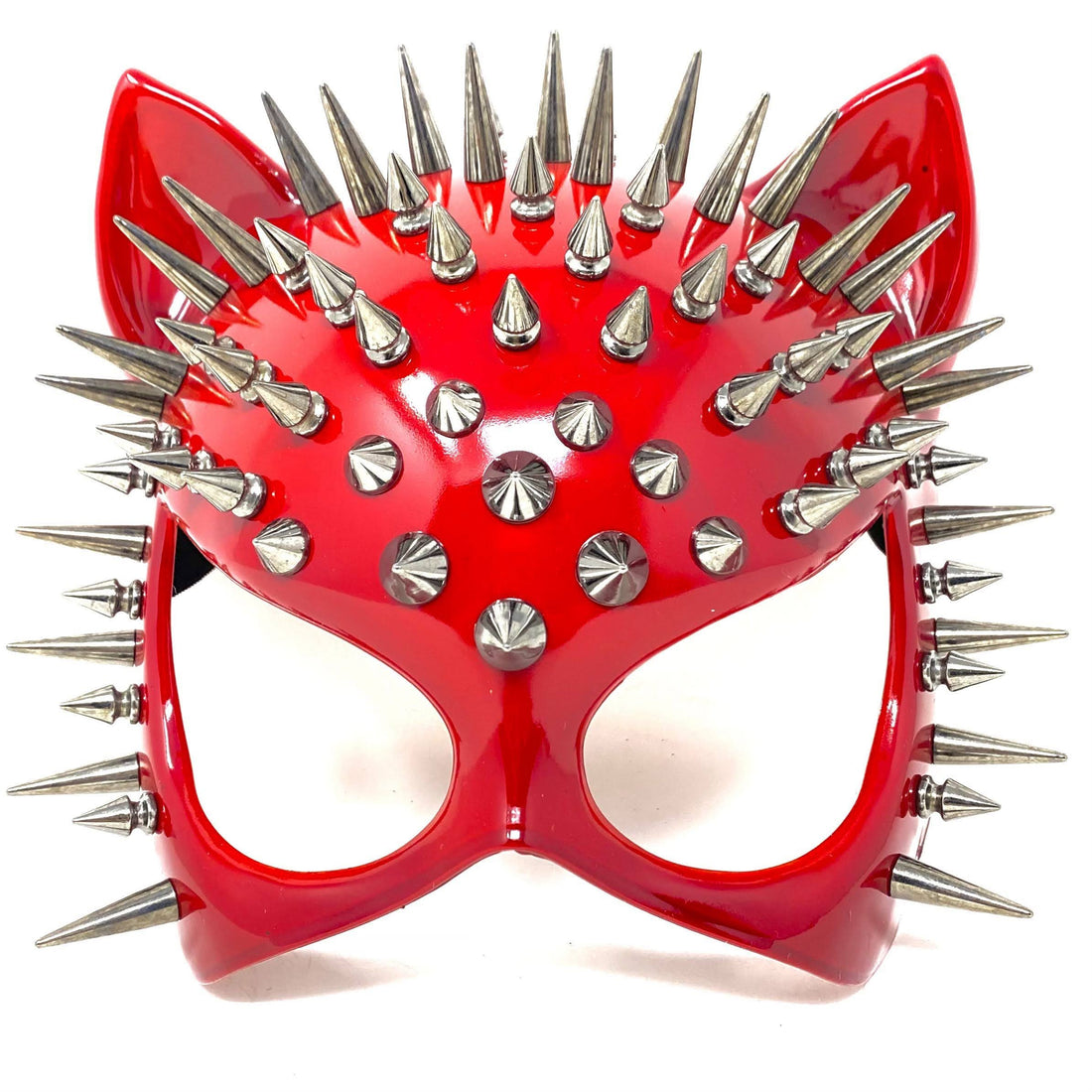 Red Steampunk Cat Masquerade Masks