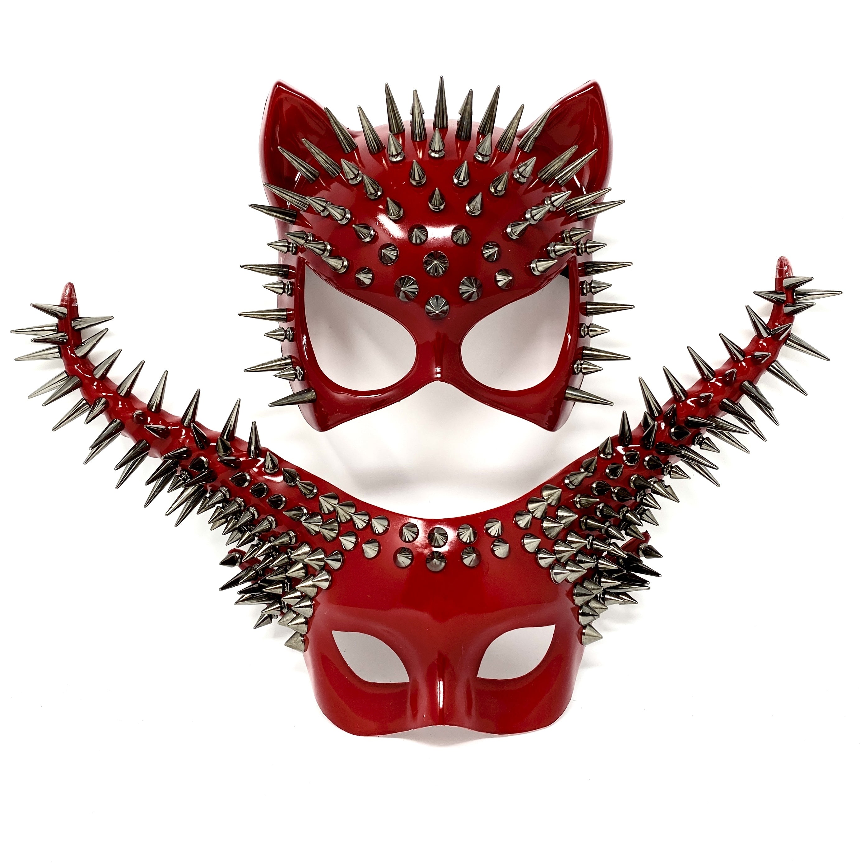 Steampunk Couples Masquerade Masks, Men Women Devil Demon Goat Horn Costume Halloween Party Mask