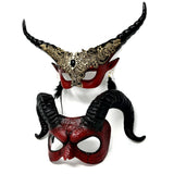 Couples Masquerade Masks, Men Women Devil Demon Goat Horn Costume Mask For Halloween Cosplay Party