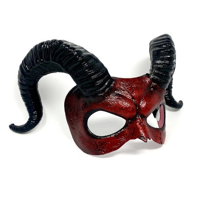 Couples Masquerade Masks, Men Women Devil Demon Goat Horn Costume Mask For Halloween Cosplay Party