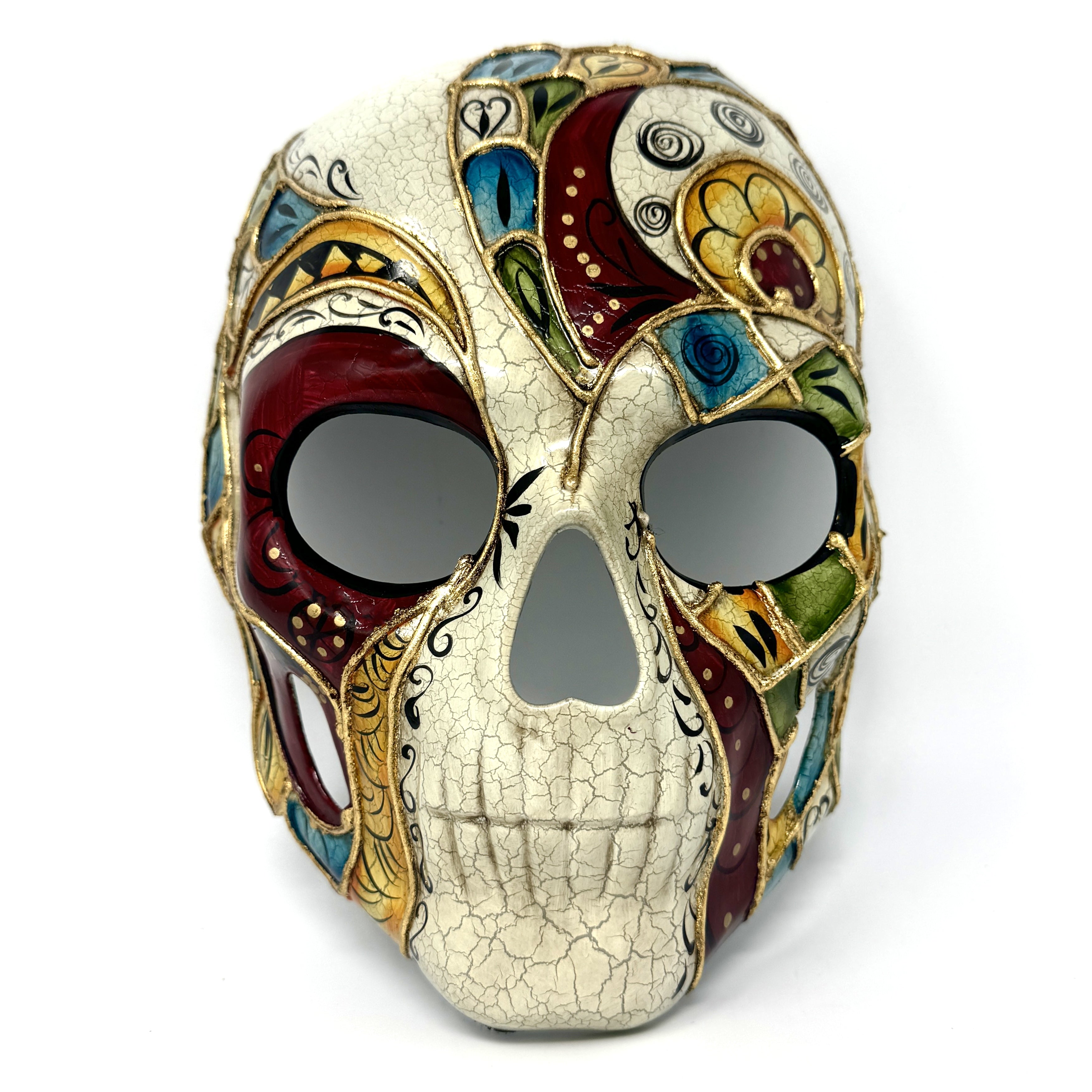 Halloween Skull Mask Scary Skeleton Costume Party Masks - Red