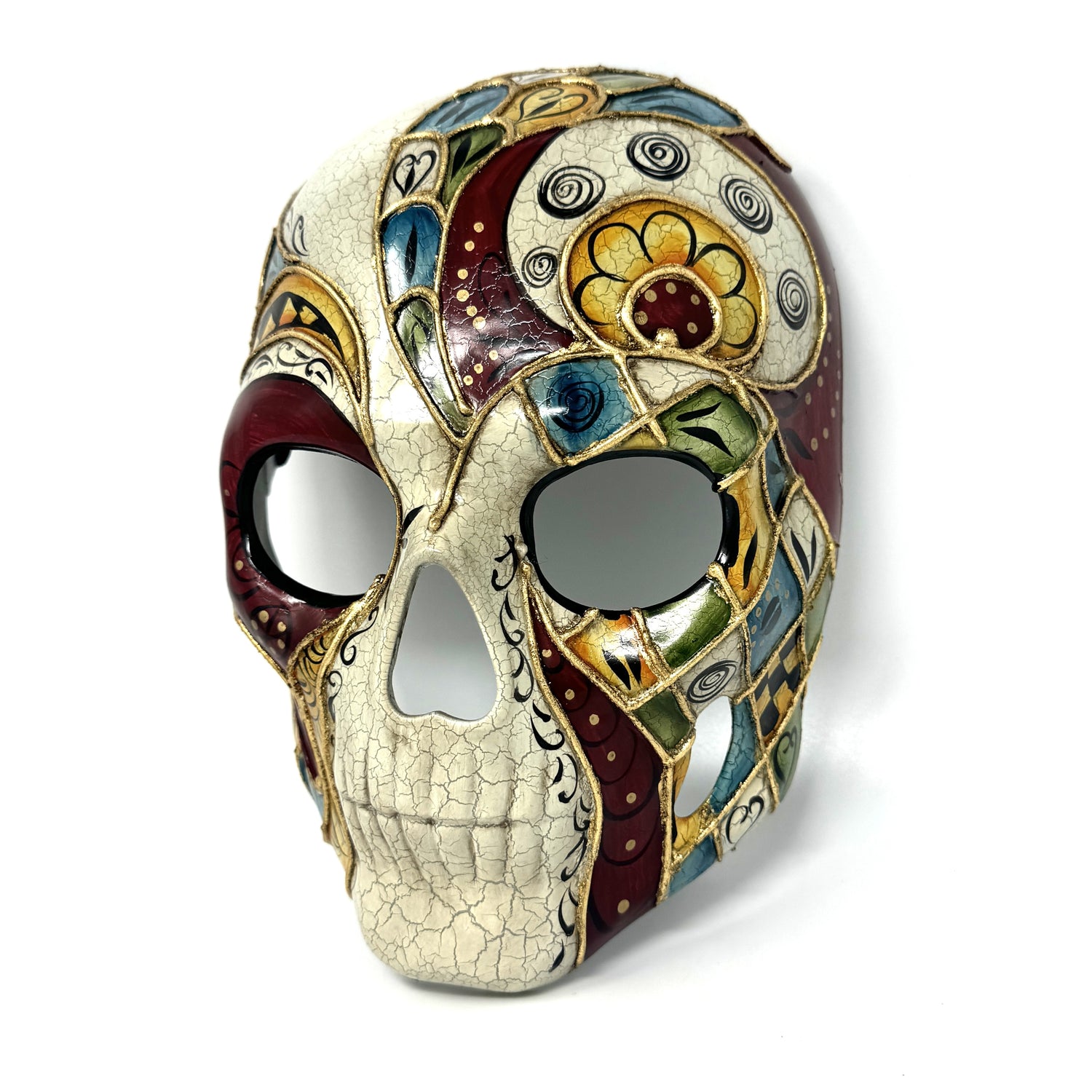 Halloween Skull Mask Scary Skeleton Costume Party Masks - Red