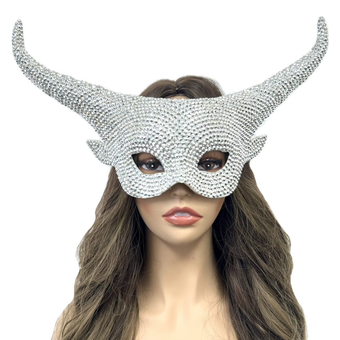 Rhinestone Costume Ram Goat Masquerade Mask Devil Horror Party Ball Masks For Halloween Demon