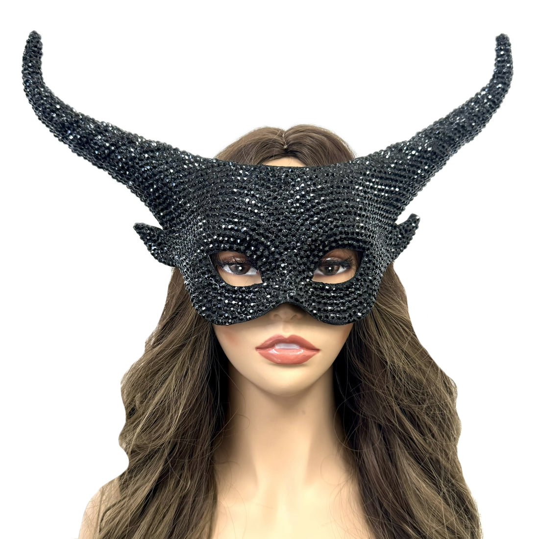 Rhinestone Costume Ram Goat Masquerade Mask Devil Horror Party Ball Masks For Halloween Demon