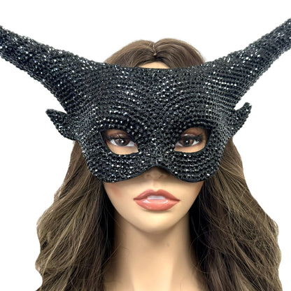 Rhinestone Costume Ram Goat Masquerade Mask Devil Horror Party Ball Masks For Halloween Demon