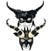 Couples Masquerade Masks, Men Women Devil Demon Goat Horn Costume Mask For Halloween Cosplay Party