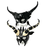 Couples Masquerade Masks, Men Women Devil Demon Goat Horn Costume Mask For Halloween Cosplay Party