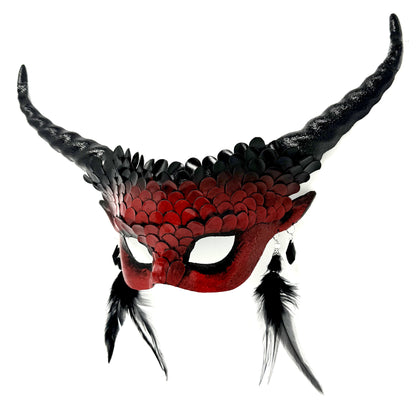 Couples Masquerade Masks, Men Women Devil Demon Goat Horn Costume Mask For Halloween Cosplay Party