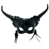 Couples Masquerade Masks, Men Women Devil Demon Goat Horn Costume Mask For Halloween Cosplay Party