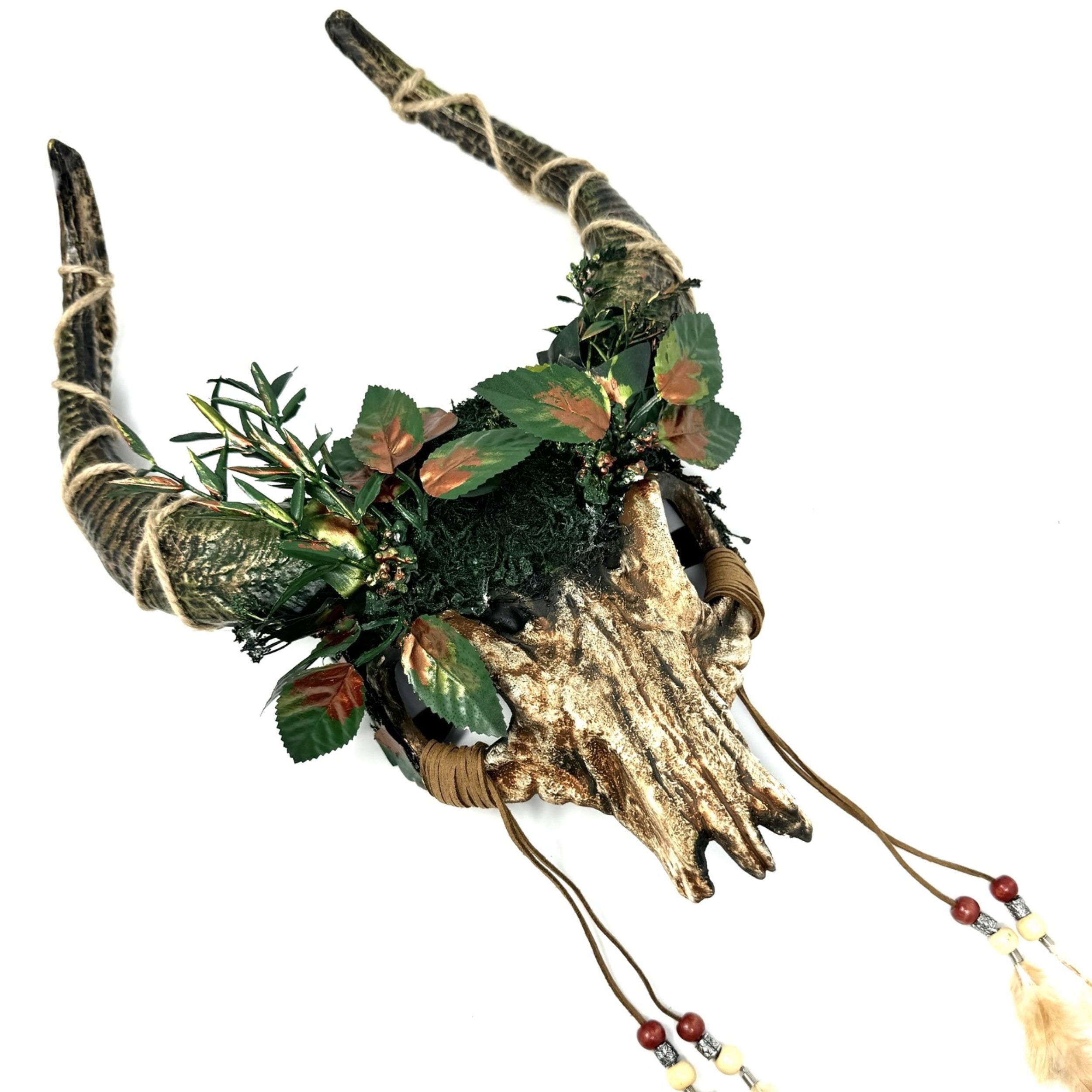 Woodland Krampus Ram Goat Horns Devil Halloween Masquerade Party Mask