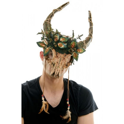 Woodland Krampus Ram Goat Horns Devil Halloween Masquerade Party Mask