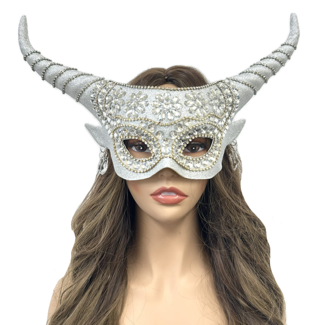 Rhinestone Costume Ram Goat Masquerade Mask Devil Horror Party Ball Masks For Halloween Demon