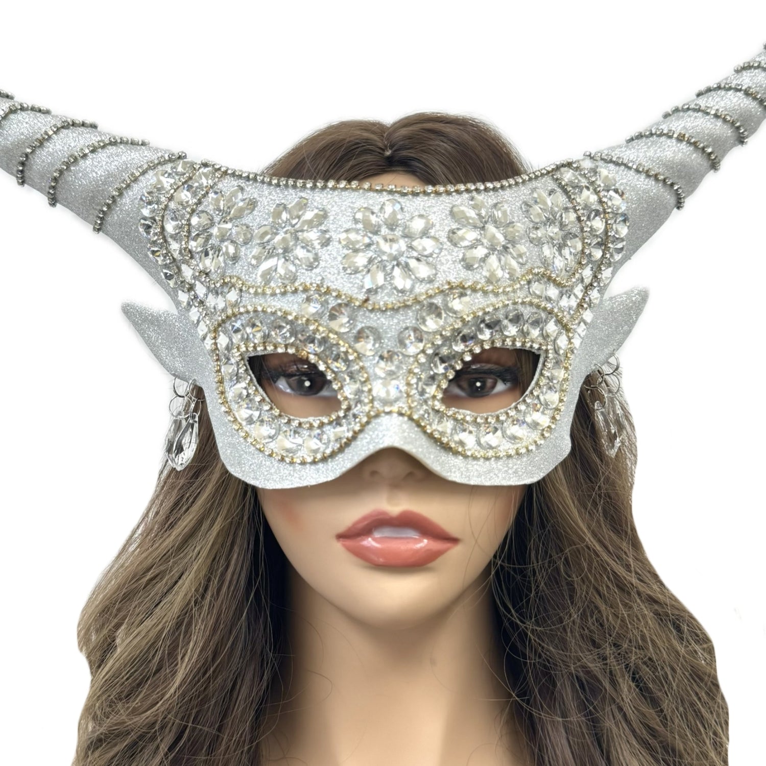 Rhinestone Costume Ram Goat Masquerade Mask Devil Horror Party Ball Masks For Halloween Demon