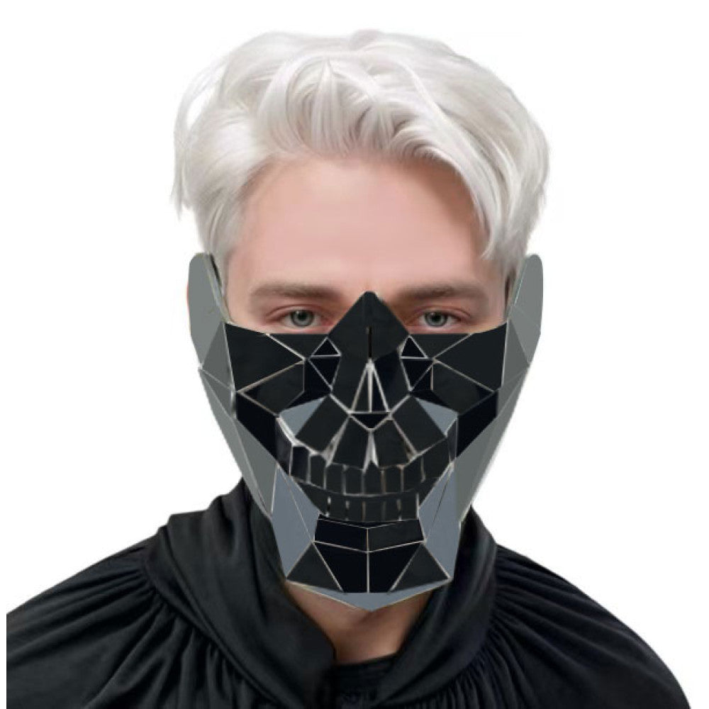 Polygon Mirror Rhinestone Masquerade Party Mask, Halloween Ball Party masks
