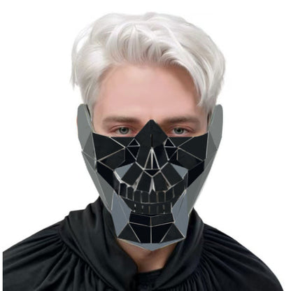Polygon Mirror Rhinestone Masquerade Party Mask, Halloween Ball Party masks