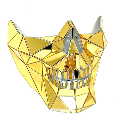 Polygon Mirror Rhinestone Masquerade Party Mask, Halloween Ball Party masks