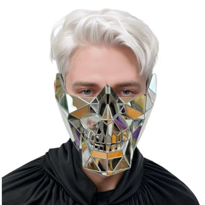 Polygon Mirror Rhinestone Masquerade Party Mask, Halloween Ball Party masks