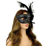 Blue & Silver Lady Women Girl Costume Venetian mask Feather Masquerade Mask Mardi Gras For Party, Halloween, Christmas