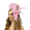 Black & Black Lady Women Girl Costume Venetian mask Feather Masquerade Mask Mardi Gras For Party, Halloween, Christmas
