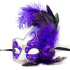 Couples Masquerade Masks, Men Women Venetian Feather Mask For Mardi Gras Cosplay Wedding Graduation Party